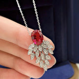 S925 Silver Ruby 7*9 Necklace Jewelry Ins Necklace Jewelry