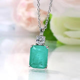 Palaiba Pendant S925 Sterling Silver Water Wave Chain Necklace Women