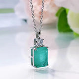 Palaiba Pendant S925 Sterling Silver Water Wave Chain Necklace Women