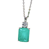 Palaiba Pendant S925 Sterling Silver Water Wave Chain Necklace Women
