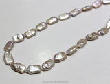 Pink Fresh Water Pearl Necklace 9x15mm 17INCH