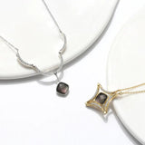 Crystal Zircon Star Pendant Necklace S925 Solid Silver for Women