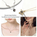 Crystal Zircon Star Pendant Necklace S925 Solid Silver for Women