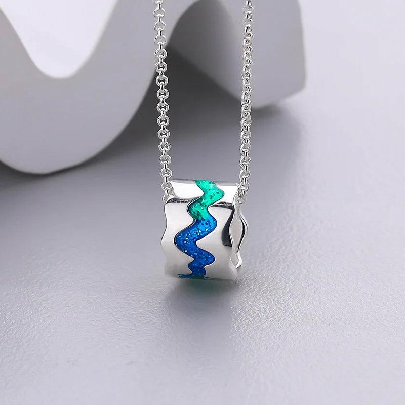 Sterling Silver Starry Sky Couple Necklace