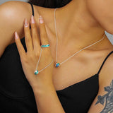 Sterling Silver Starry Sky Couple Necklace