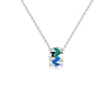 Sterling Silver Starry Sky Couple Necklace