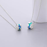 Sterling Silver Starry Sky Couple Necklace