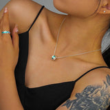 Sterling Silver Starry Sky Couple Necklace