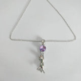 S925 Sterling Silver Sexy Cat Crystal Pendant Necklace