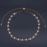 925 Silver Crystal Bay Leaf Necklace Chain for Ladies