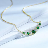 Sterling Silver Zircon Gemstone Clavicle Chain Necklace