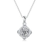 6.5MM D Moissanite Diamond Windmill Pendant Necklace