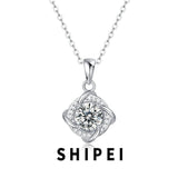 6.5MM D Moissanite Diamond Windmill Pendant Necklace