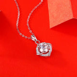 6.5MM D Moissanite Diamond Windmill Pendant Necklace