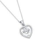 5MM D Moissanite Diamond Heart Pendant Necklace