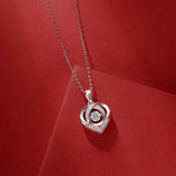5MM D Moissanite Diamond Heart Pendant Necklace