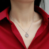 5MM D Moissanite Diamond Heart Pendant Necklace