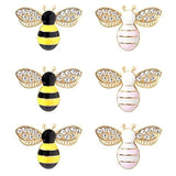 20 Pcs Enamel Bee Charms Pendants DIY Crafts