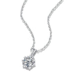 D Moissanite Diamond Gemstone Pendant Necklace