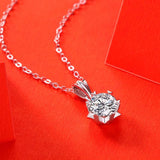 D Moissanite Diamond Gemstone Pendant Necklace