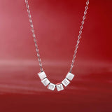 D Moissanite Diamond 925 Silver LOVE Pendant Necklace