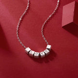 D Moissanite Diamond 925 Silver LOVE Pendant Necklace