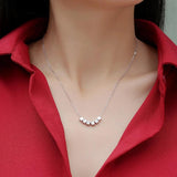 D Moissanite Diamond 925 Silver LOVE Pendant Necklace