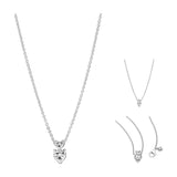 Double Hearts Stones Pendants Chokers Necklaces For Women