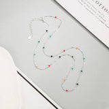 925 Silver Rainbow Beanie Necklace Light Ethnic Women's Jewelry