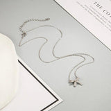 S925 Sterling Silver Bow Necklace - Elegant Gift for Her
