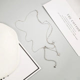 S925 Silver Double Layer Star Diamond Necklace Birthday Jewelry