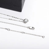 D Moissanite Round Brilliant 0.3ct Necklace 18K Plated 925 Sterling Silver