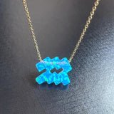 925 Silver 12 Zodiac Opal Necklace for Gifte