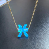925 Silver 12 Zodiac Opal Necklace for Gifte
