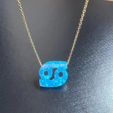 925 Silver 12 Zodiac Opal Necklace for Gifte