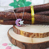 Opal Moon/star 925 Silver Necklace For Women