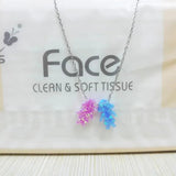 Girls Opal Necklace with 925 Sterling Silver O Chain
