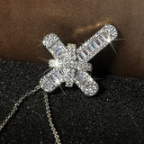 Cross Hip-hop Necklace Female Vintage Jewelry Zircon Girl Gift