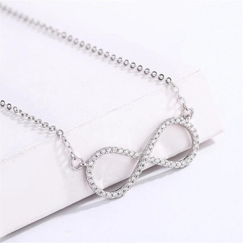 Elegant S925 Silver Necklace with Pink Diamond for Wedding Anniversary