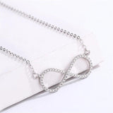 Elegant S925 Silver Necklace with Pink Diamond for Wedding Anniversary