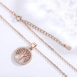 Sterling Silver 925 Tree of Life Necklace Earring Set