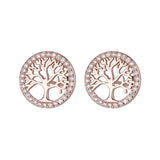 Sterling Silver 925 Tree of Life Necklace Earring Set