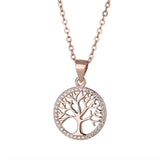 Sterling Silver 925 Tree of Life Necklace Earring Set