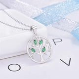 S925 Sterling Silver Life Tree Crystal Zircon Necklace