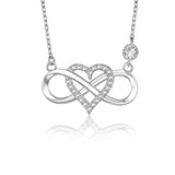 S925 Sterling Silver Infinite Love Anniversary Gift Necklace