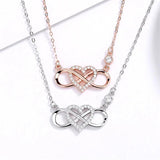 S925 Sterling Silver Infinite Love Anniversary Gift Necklace