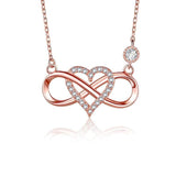 S925 Sterling Silver Infinite Love Anniversary Gift Necklace