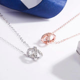 Sterling Silver S925 Girl Micro Diamond Cross Collar Necklace
