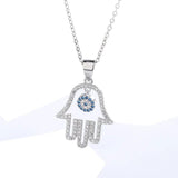 S925 Palm Eye Pendant Sterling Silver Women's Necklace