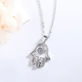 S925 Palm Eye Pendant Sterling Silver Women's Necklace